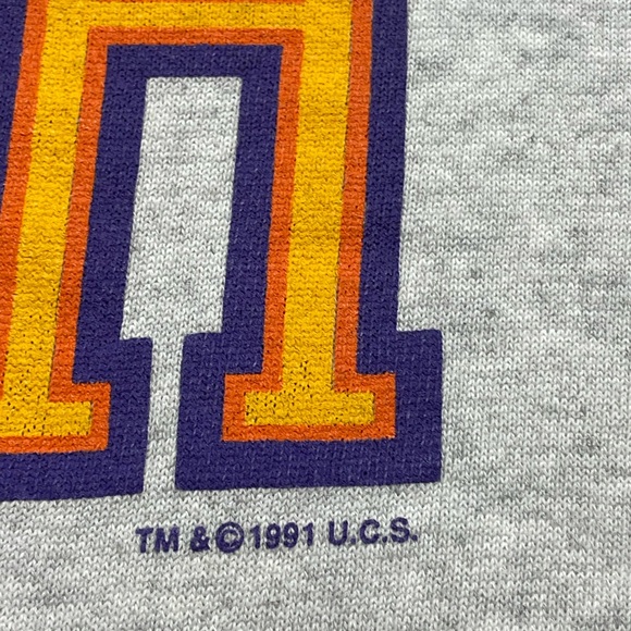 VTG 1991 Coach Spellout Grey DIY Crop Sweatshirt XL - Picture 4 of 5